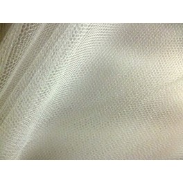 TISSU TULLE RIGIDE BLANC CASSE A0047