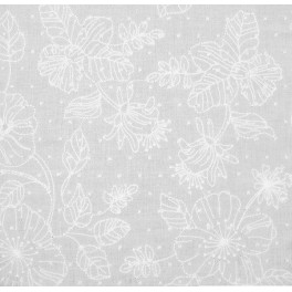 TISSU COTON BRODÉ BLANC A0139